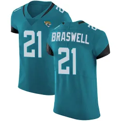Men's Christian Braswell Jacksonville Jaguars No.21 Elite Vapor Untouchable Alternate Jersey - Teal