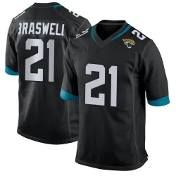 Men's Christian Braswell Jacksonville Jaguars No.21 Game Jersey - Black