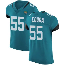 Men's Chuma Edoga Jacksonville Jaguars No.55 Elite Vapor Untouchable Alternate Jersey - Teal