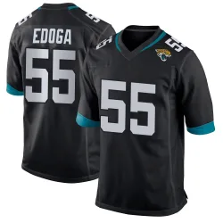 Men's Chuma Edoga Jacksonville Jaguars No.55 Game Jersey - Black