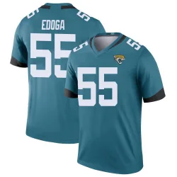 Men's Chuma Edoga Jacksonville Jaguars No.55 Legend Color Rush Jersey - Teal
