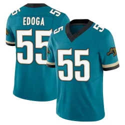Men's Chuma Edoga Jacksonville Jaguars No.55 Limited Prowler Throwback Vapor F.U.S.E. Jersey - Teal