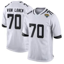 Men's Cole Van Lanen Jacksonville Jaguars No.70 Game Jersey - White