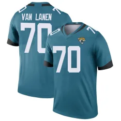 Men's Cole Van Lanen Jacksonville Jaguars No.70 Legend Color Rush Jersey - Teal