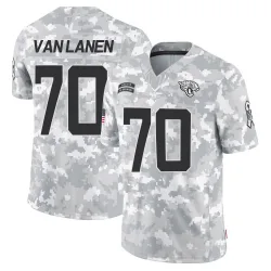Men's Cole Van Lanen Jacksonville Jaguars No.70 Limited 2024 Salute to Service Jersey - Arctic Camo