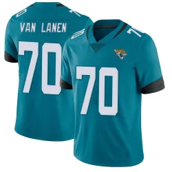 Men's Cole Van Lanen Jacksonville Jaguars No.70 Limited Vapor Untouchable Jersey - Teal