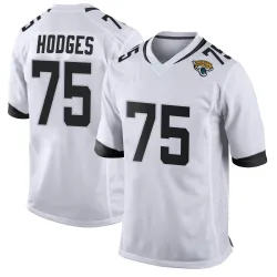 Men's Cooper Hodges Jacksonville Jaguars No.75 Game Jersey - White