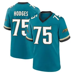 Men's Cooper Hodges Jacksonville Jaguars No.75 Game Prowler Throwback Jersey - Teal
