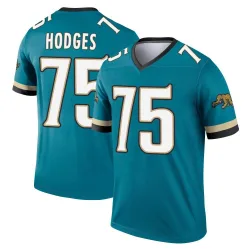 Men's Cooper Hodges Jacksonville Jaguars No.75 Legend Prowler Throwback Jersey - Teal