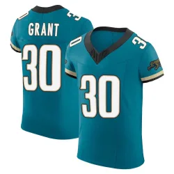 Men's Corey Grant Jacksonville Jaguars No.30 Elite Prowler Throwback Vapor F.U.S.E. Jersey - Teal