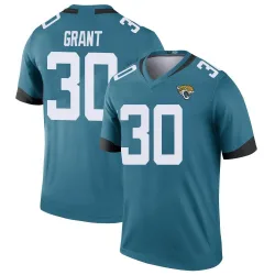 Men's Corey Grant Jacksonville Jaguars No.30 Legend Color Rush Jersey - Teal