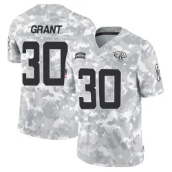 Men's Corey Grant Jacksonville Jaguars No.30 Limited 2024 Salute to Service Jersey - Arctic Camo