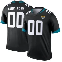Men's Custom Jacksonville Jaguars No.00 Legend Jersey - Black