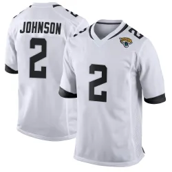 Men's D'Ernest Johnson Jacksonville Jaguars No.2 Game Jersey - White