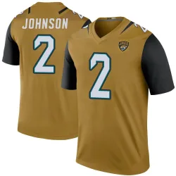 Men's D'Ernest Johnson Jacksonville Jaguars No.2 Legend Color Rush Bold Jersey - Gold