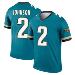 Men's D'Ernest Johnson Jacksonville Jaguars No.2 Legend Prowler Throwback Jersey - Teal