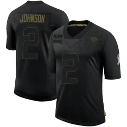 Men's D'Ernest Johnson Jacksonville Jaguars No.2 Limited 2020 Salute To Service Jersey - Black