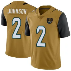 Men's D'Ernest Johnson Jacksonville Jaguars No.2 Limited Color Rush Vapor Untouchable Jersey - Gold
