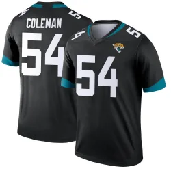 Men's DJ Coleman Jacksonville Jaguars No.54 Legend Jersey - Black