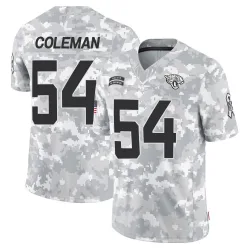 Men's DJ Coleman Jacksonville Jaguars No.54 Limited 2024 Salute to Service Jersey - Arctic Camo