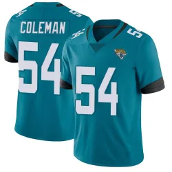 Men's DJ Coleman Jacksonville Jaguars No.54 Limited Vapor Untouchable Jersey - Teal