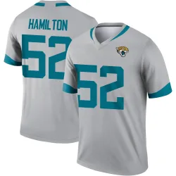 Men's DaVon Hamilton Jacksonville Jaguars No.52 Legend Silver Inverted Jersey