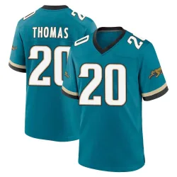 Men's Daniel Thomas Jacksonville Jaguars No.20 Game Prowler Throwback Jersey - Teal