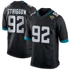 Men's Danny Striggow Jacksonville Jaguars No.92 Game Jersey - Black