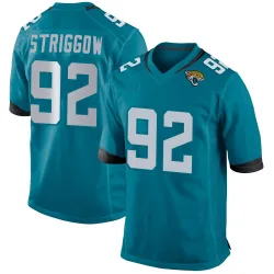 Men's Danny Striggow Jacksonville Jaguars No.92 Game Jersey - Teal