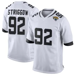 Men's Danny Striggow Jacksonville Jaguars No.92 Game Jersey - White