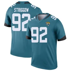 Men's Danny Striggow Jacksonville Jaguars No.92 Legend Color Rush Jersey - Teal