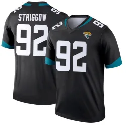 Men's Danny Striggow Jacksonville Jaguars No.92 Legend Jersey - Black