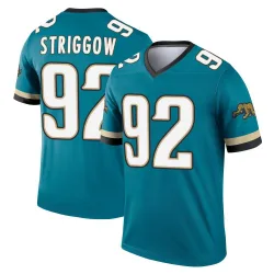 Men's Danny Striggow Jacksonville Jaguars No.92 Legend Prowler Throwback Jersey - Teal