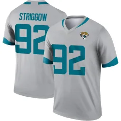Men's Danny Striggow Jacksonville Jaguars No.92 Legend Silver Inverted Jersey