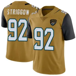 Men's Danny Striggow Jacksonville Jaguars No.92 Limited Color Rush Vapor Untouchable Jersey - Gold
