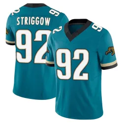 Men's Danny Striggow Jacksonville Jaguars No.92 Limited Prowler Throwback Vapor F.U.S.E. Jersey - Teal