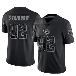 Men's Danny Striggow Jacksonville Jaguars No.92 Limited Reflective Jersey - Black