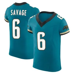 Men's Darnell Savage Jacksonville Jaguars No.6 Elite Prowler Throwback Vapor F.U.S.E. Jersey - Teal