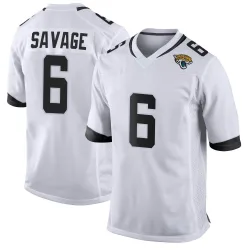 Men's Darnell Savage Jacksonville Jaguars No.6 Game Jersey - White