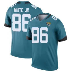 Men's David White Jr. Jacksonville Jaguars No.86 Legend Color Rush Jersey - Teal
