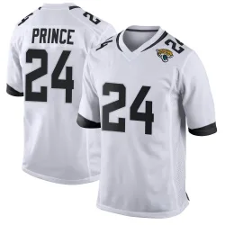 Men's De'Antre Prince Jacksonville Jaguars No.24 Game Jersey - White