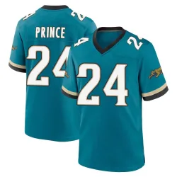 Men's De'Antre Prince Jacksonville Jaguars No.24 Game Prowler Throwback Jersey - Teal