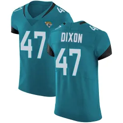 Men's De'Shaan Dixon Jacksonville Jaguars No.47 Elite Vapor Untouchable Alternate Jersey - Teal