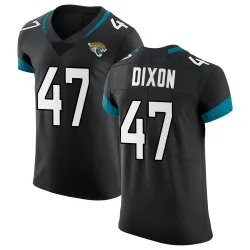 Men's De'Shaan Dixon Jacksonville Jaguars No.47 Elite Vapor Untouchable Jersey - Black