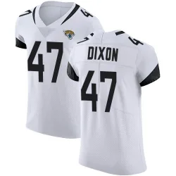 Men's De'Shaan Dixon Jacksonville Jaguars No.47 Elite Vapor Untouchable Road Jersey - White