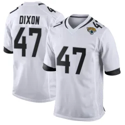 Men's De'Shaan Dixon Jacksonville Jaguars No.47 Game Jersey - White