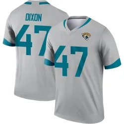 Men's De'Shaan Dixon Jacksonville Jaguars No.47 Legend Silver Inverted Jersey