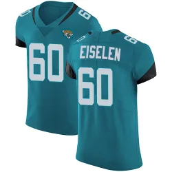 Men's Dieter Eiselen Jacksonville Jaguars No.60 Elite Vapor Untouchable Alternate Jersey - Teal