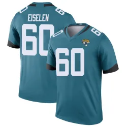 Men's Dieter Eiselen Jacksonville Jaguars No.60 Legend Color Rush Jersey - Teal