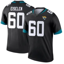 Men's Dieter Eiselen Jacksonville Jaguars No.60 Legend Jersey - Black